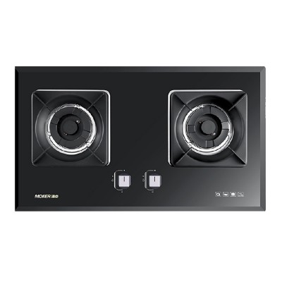Dapur Gas Dapur High End Dengan Kaca Terbaja Hitam