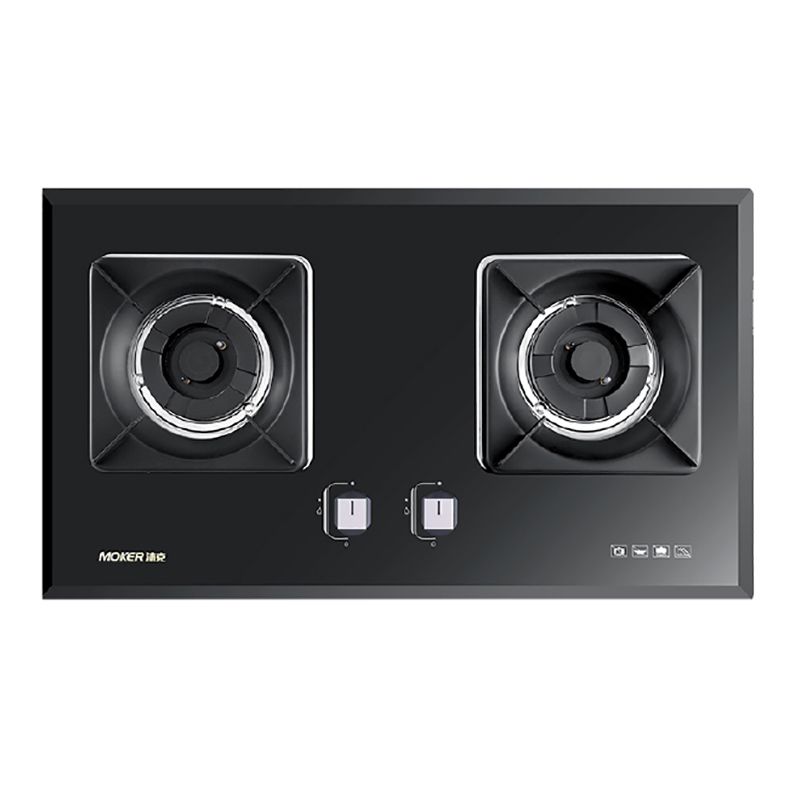 Dapur Gas Dapur High End Dengan Kaca Terbaja Hitam