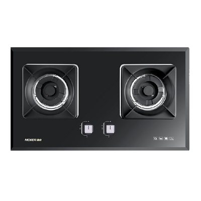 Dapur Gas Dapur High End Dengan Kaca Terbaja Hitam
